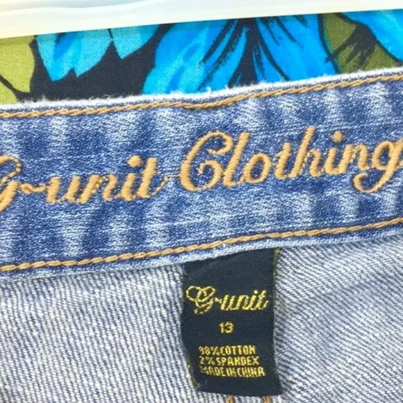 WOMEN’S G-UNIT SHORT SHORTS JEAN SHORTS GUNIT CLOTHING WOMENS SIZE 13 JR SHORTS - Picture 5 of 5